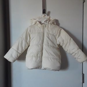 Children's place winter white hooded puffer coat